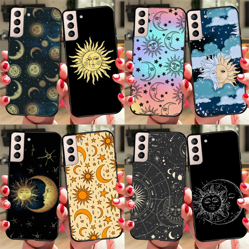 Sun Moons Star Signs Astrological Celestial Case For Samsung Galaxy S23 S20 FE S21 Ultra S9 S10 Plus Note 10 20 S22 Ultra Cover