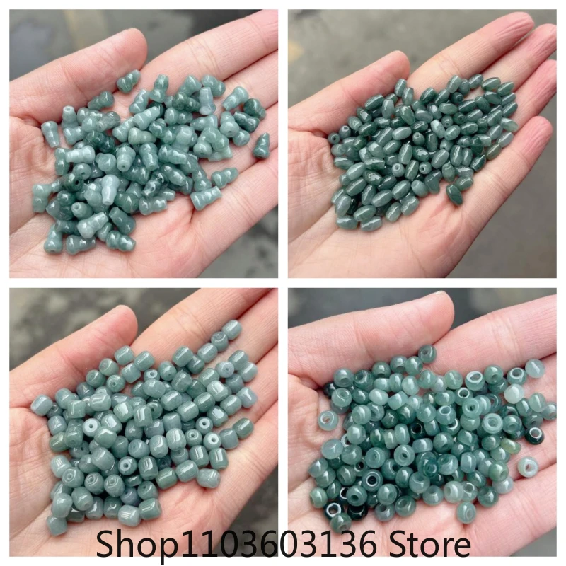 

10 шт., натуральный нефрит, изумрудно-синие водные рисовые бусины, бусины в виде тыквы, аксессуары, браслет «сделай сам», серьги, очаровательные ювелирные изделия, амулет на удачу