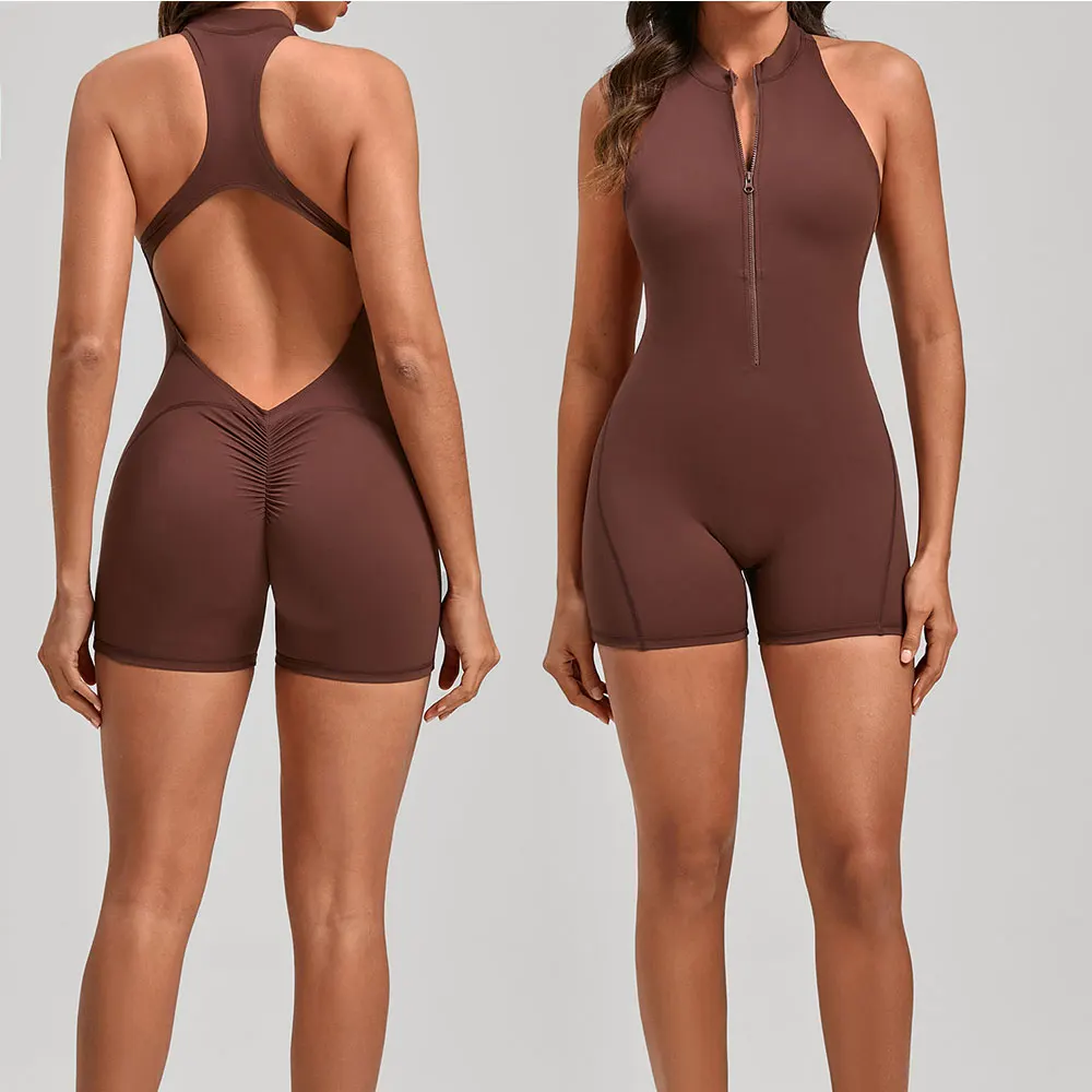 Women Yoga Jumpsuit Cross Back Strap Gym Fitness Overalls Workout One Piece Bodysuits Female Sports Tracksuits Workout Rompers