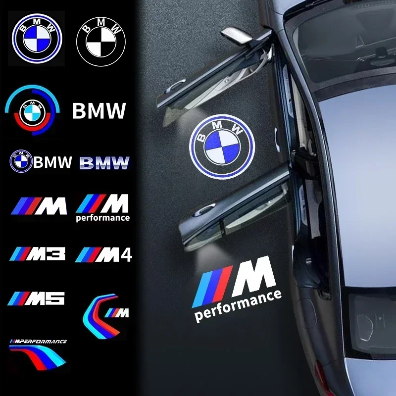 BMW M 자동차 문짝 로고 LED 조명, 1, 3, 5, 7, X1, X3, X5, X6, Z, E81, E83, E87, E60, E61, E70, E71, E90, E91, F10, F20, F30 액세서리, 2025, 2 개