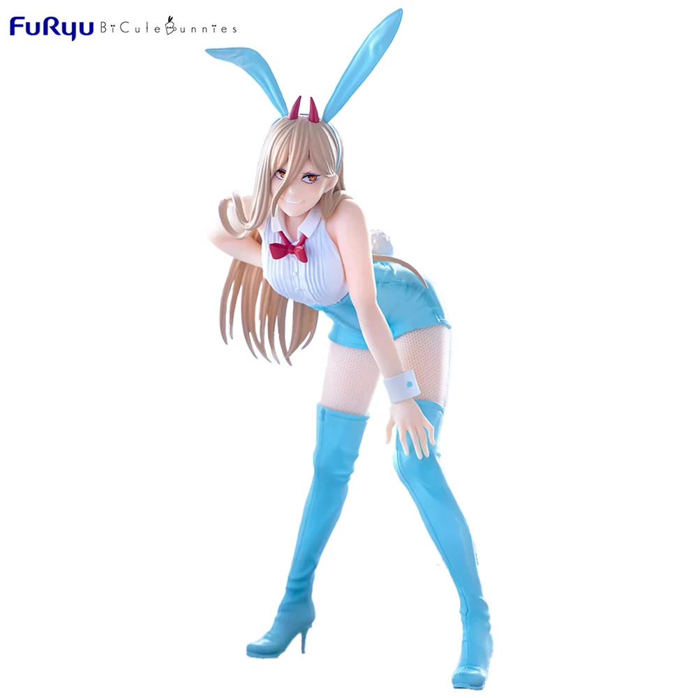 

In Stwock FuRyu BiCute Bunnies Power (Light Blue Color ver.) (Chainsaw Man) 25cm Nice Anime Figure Model Ornament Toys
