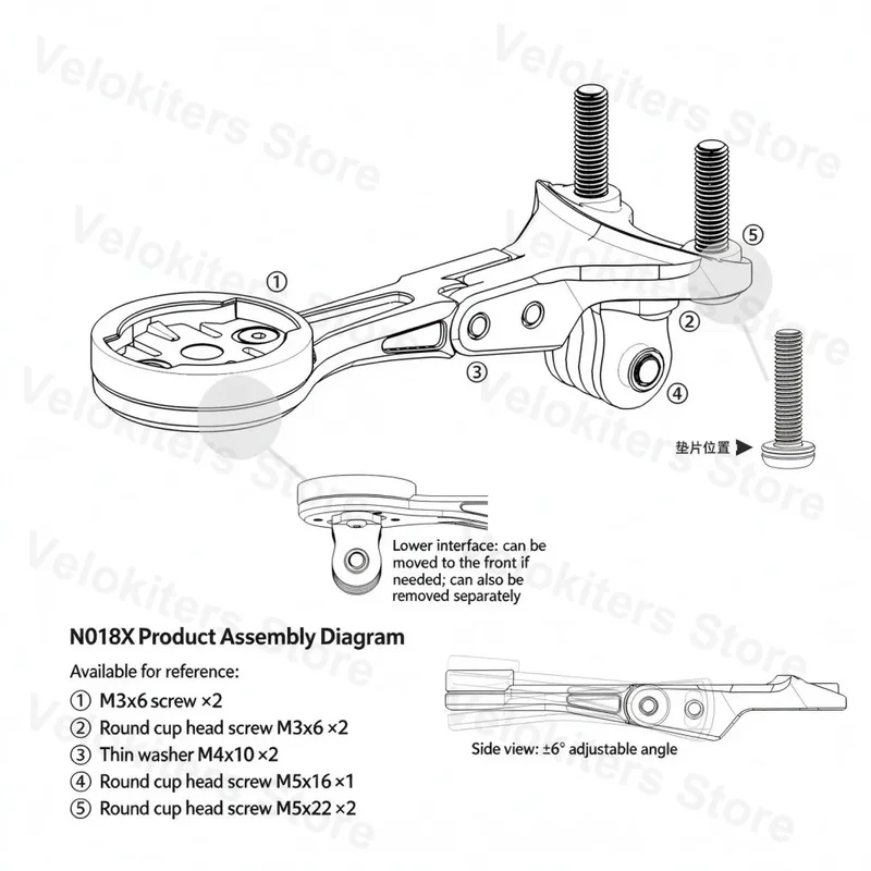 Compatible with MOST Integrated Handlebar Out-Front Mount For PINARELLO DOGMA F Aero Bike Computer Extension Bracket Garmin
