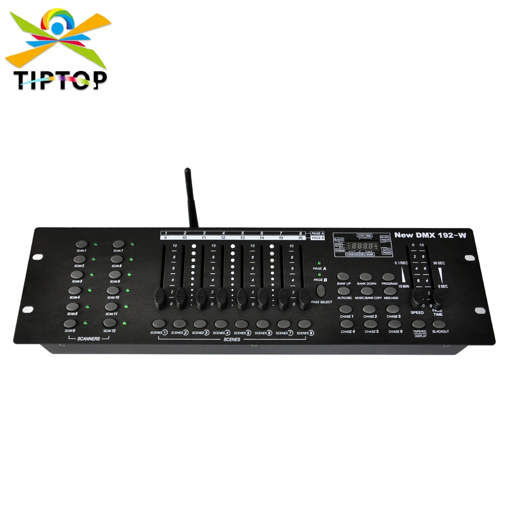 

Gigertop Stage Lighting TP-D1344 DMX Wireless 192 Stage Light Controller MIDI Compatible USB Led Lamp 3Pin female DMX connector