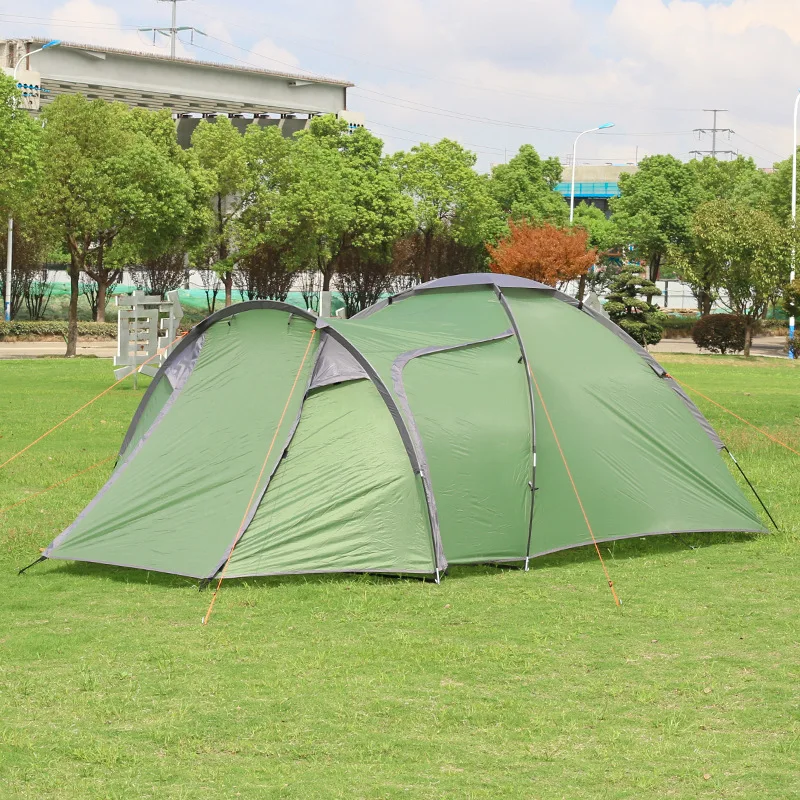 

One-bedroom, One-living Room, Double-layer Tent With Side Door, Hand-pitched Folding Camping Rainproof Large Tent
