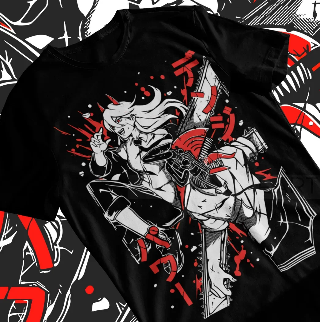 

Chainsaw Man T-Shirt Anime CSM Denji Power Makima Black Shirt Soft Tee All Sizes