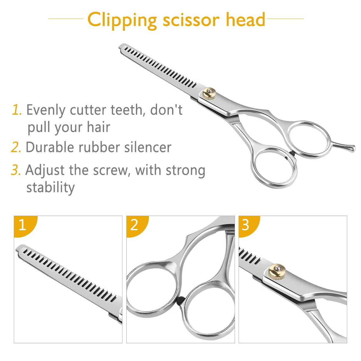 2pcs Hair Scissors Thinning Scissors Salon Professional Barber Hair Cutting Thinning Scissors Shears Hairdressing Set Hair Tools