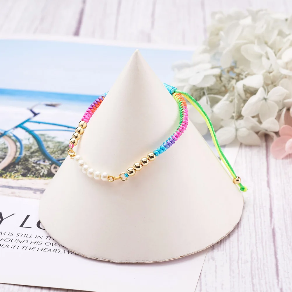 12pcs Adjustable Nylon Cord Braided Bracelet Colorful Knitting Thread Wristband with End Findings for DIY Jewelry Making