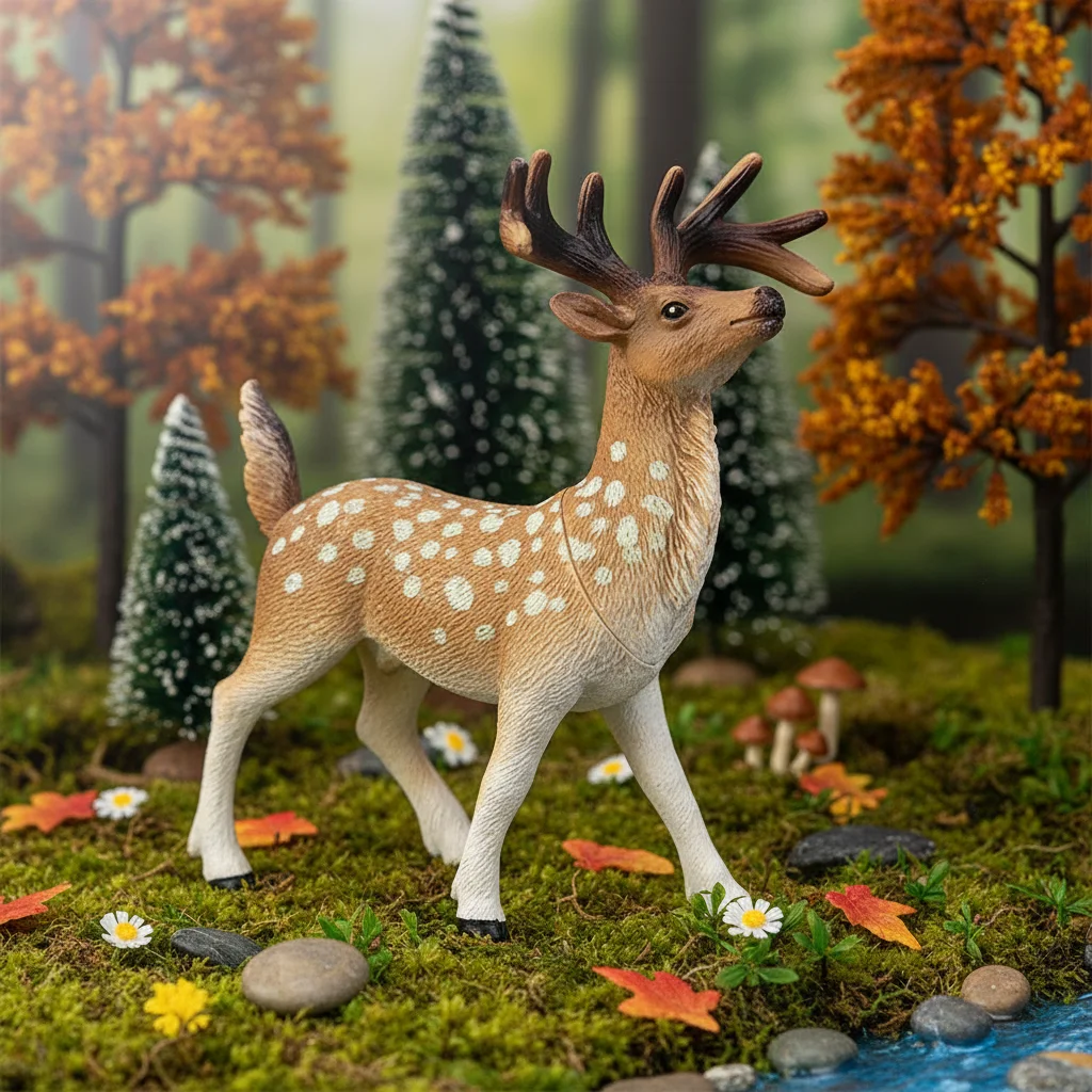 Modello di animale selvatico della giungla artificiale Rinoceronte Cavallo Mini modello di elefante Leopardo Orso polare Giocattolo tigre realistico