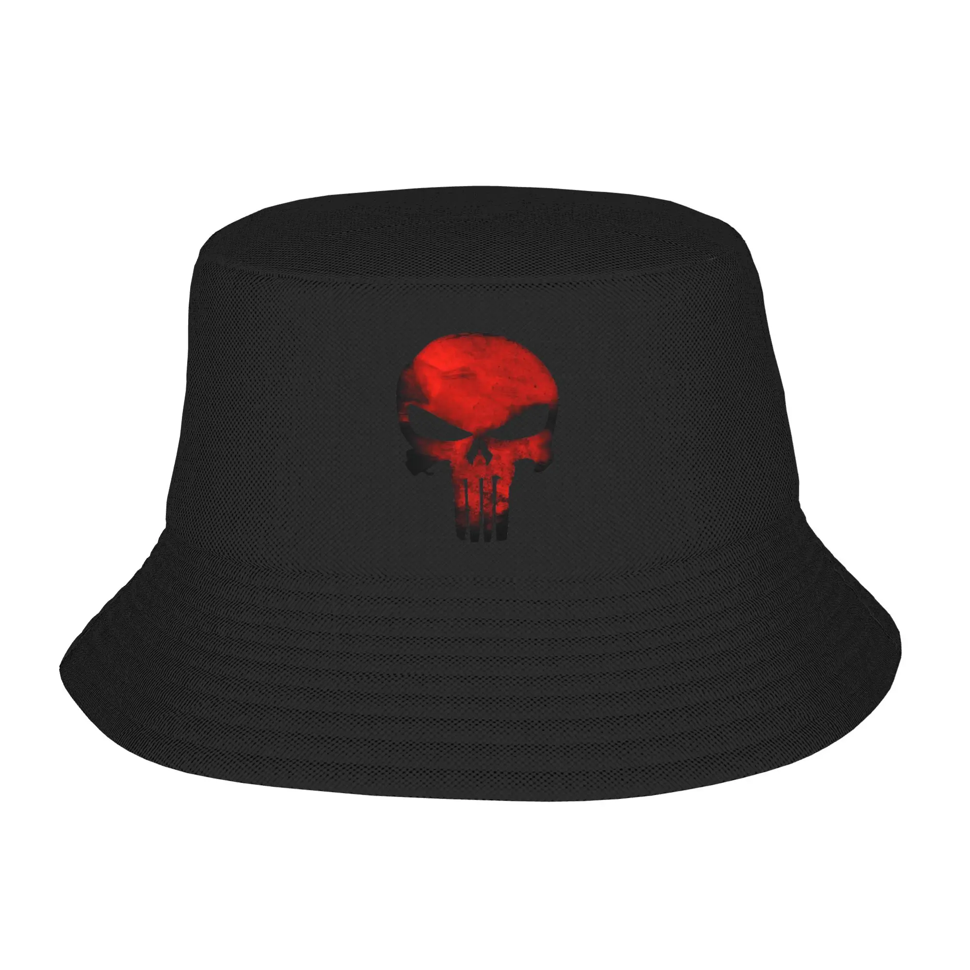 Men Women Bucket Hats Heavy Metal Skeleton Punishers Vocation Getaway Headwear Vacation Fishing Cap Skull Bob Hat Birthday Gifts