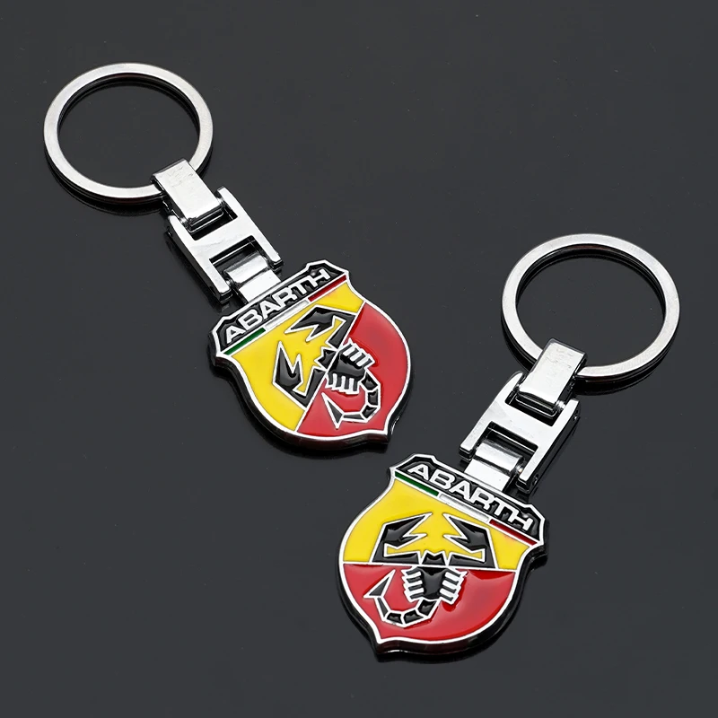 Auto-Schlüsselanhänger aus Zinklegierung für Fiat Abarth 500Too FR Panda Argo Freemont Viaggio Bravo Punto Doblo Pulse Stilo Palio