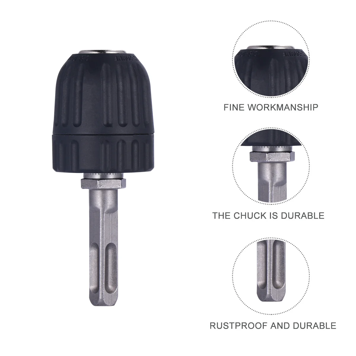 

Keyless Drill 2-13Mm 1/2-20 Unf Metal Drill Chuck For Hammer For Electric Hammer With Rod Adapter Conversion Tool