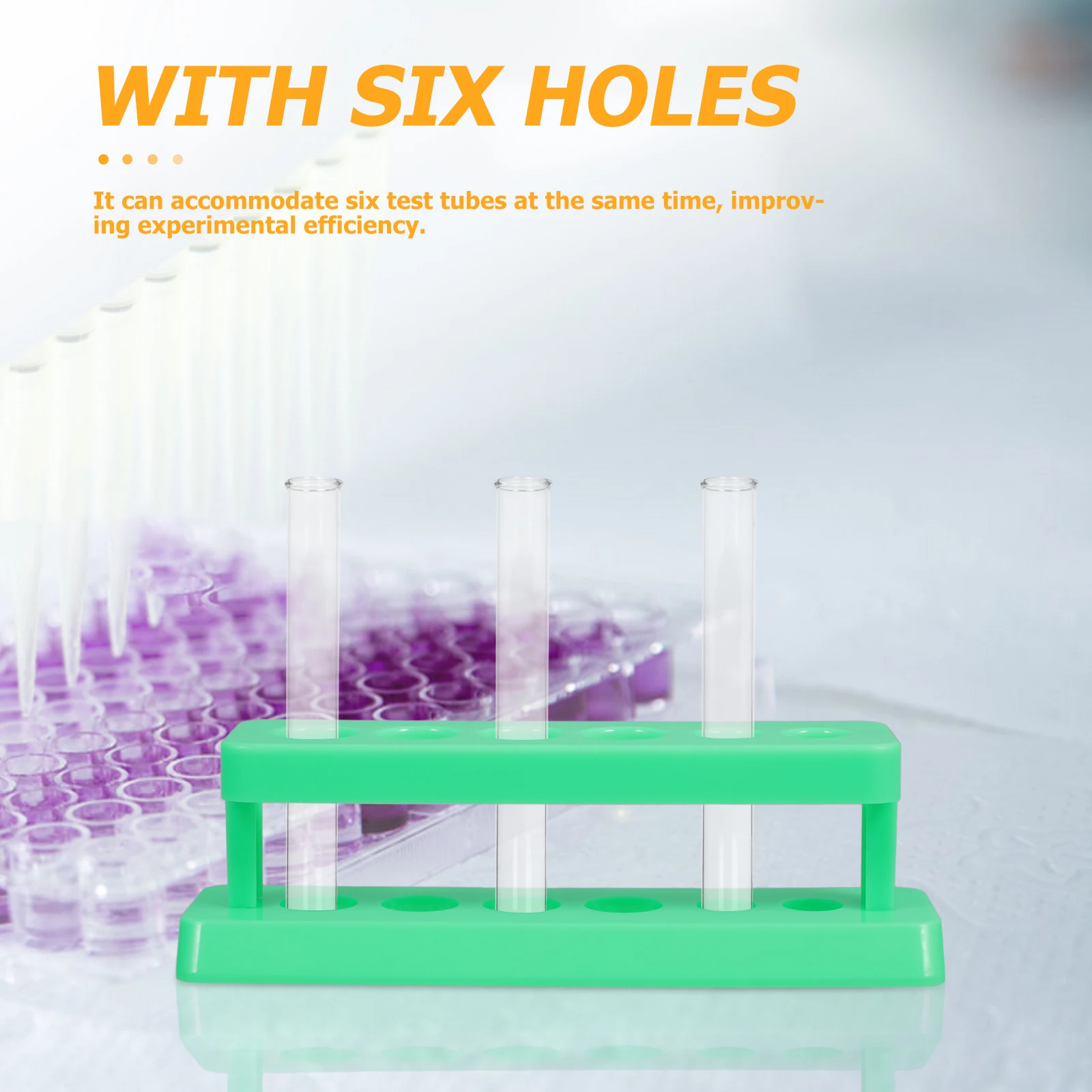 2 Pcs Test Tube Rack Vial Holder Laboratory Apparatus Organizer Plastic Multifunctional