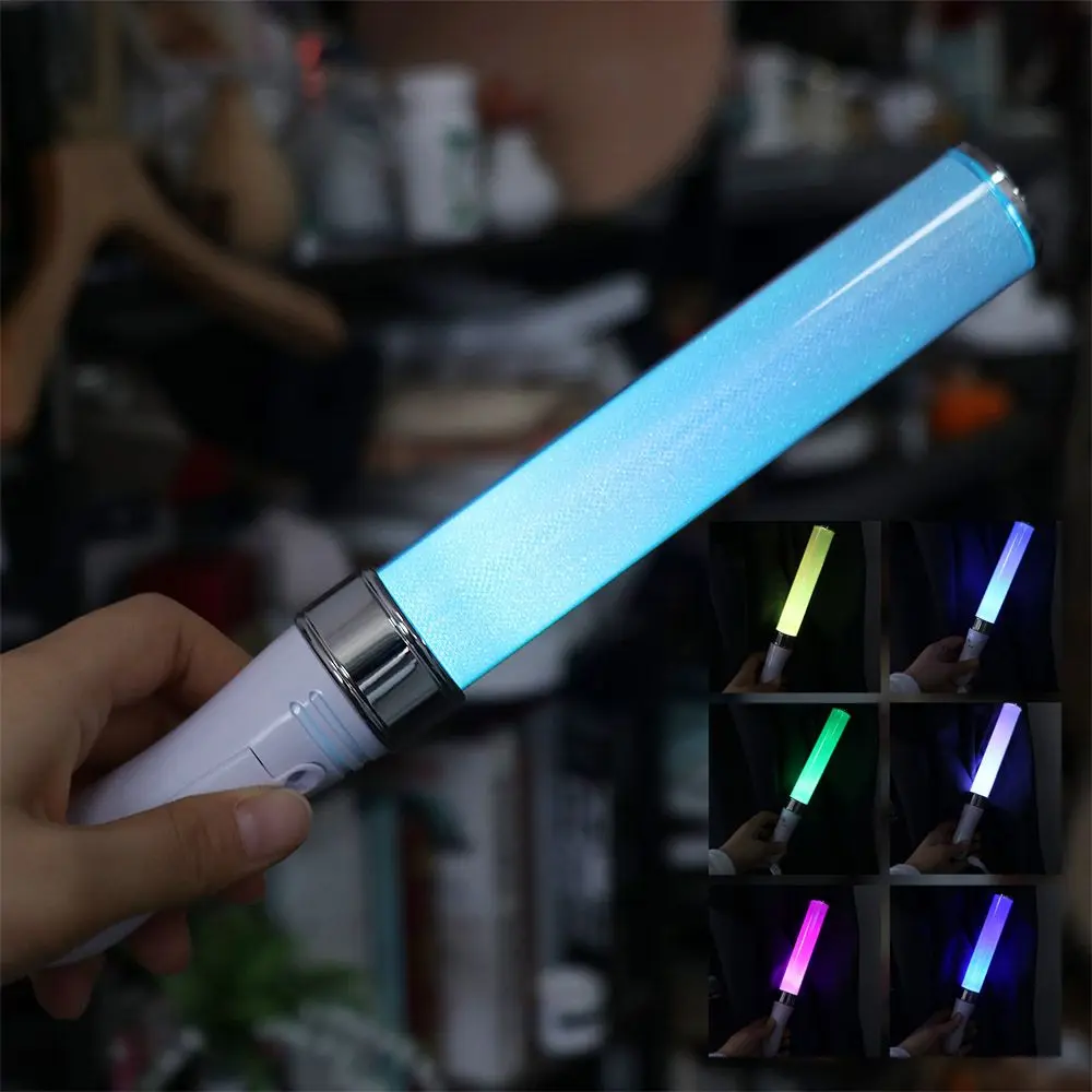 Celebration Supplies 15 Colors Switchable LED Light Sticks Creative Colorful Glow Sticks Portable Flashing Sticks Xmas Birthday