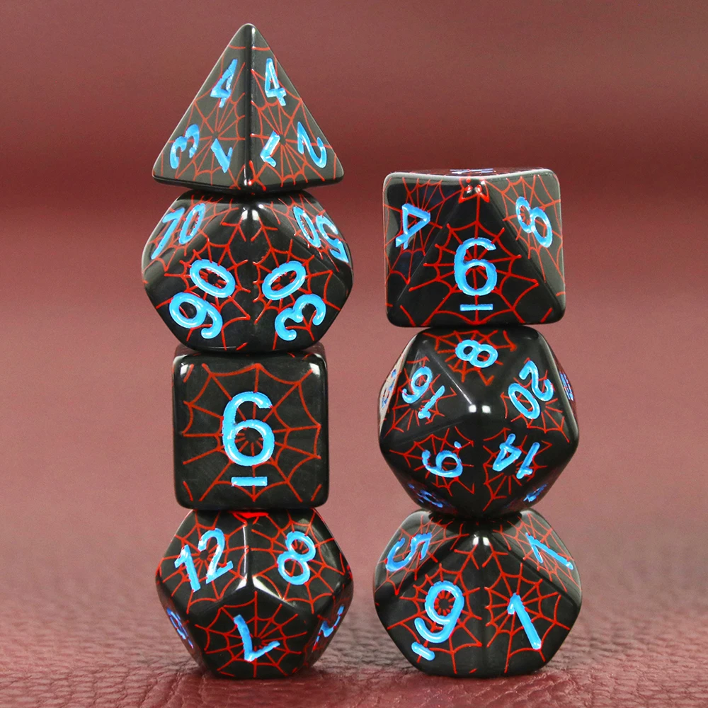 DND Dice Set 7pcs D4-D20 Polyh - Board Game Web 评论和价格