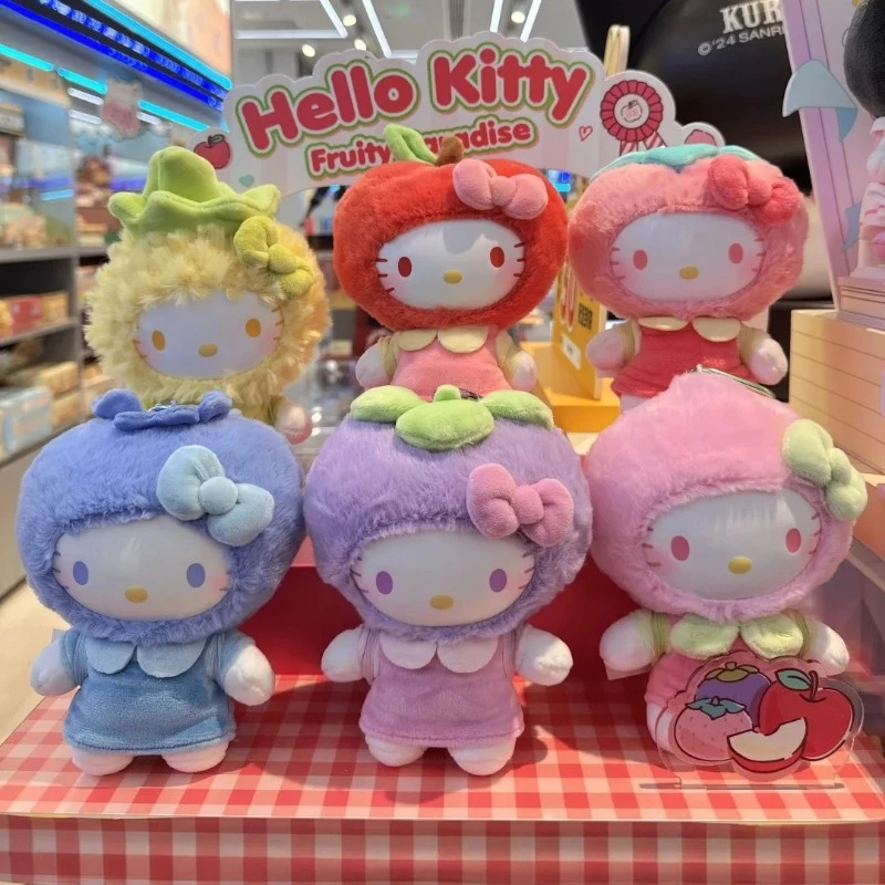 

Authentic Sanrio Hello Kitty Fruity Paradise Mystery Box Kawaii Apple KT Figurine Trendy Collectible Toy Ornament for Girls
