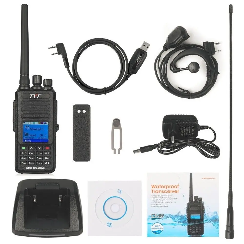 Originele TYT MD-390 UHF 400-480 MHz DMR Digitale Twee Manier Radio Walkie Talkie 1000CH 2800 mAh IP67 MD390