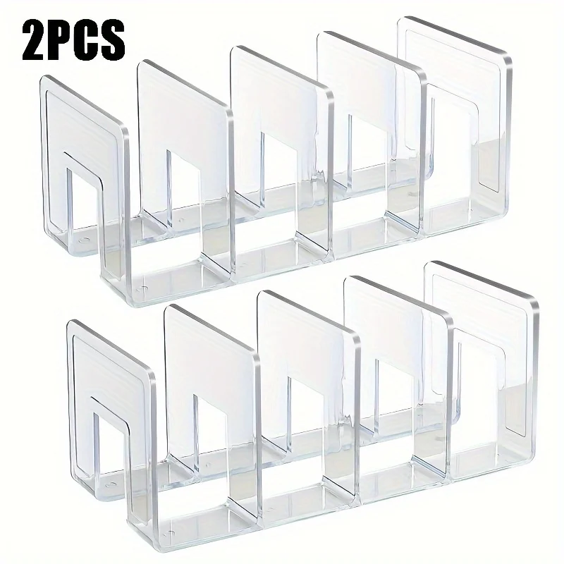 2pcs Transparent 4-Section Bag Organizer, Wardrobe Divider for Handbags, Scarves - Perfect for Storage and Shelf Organization