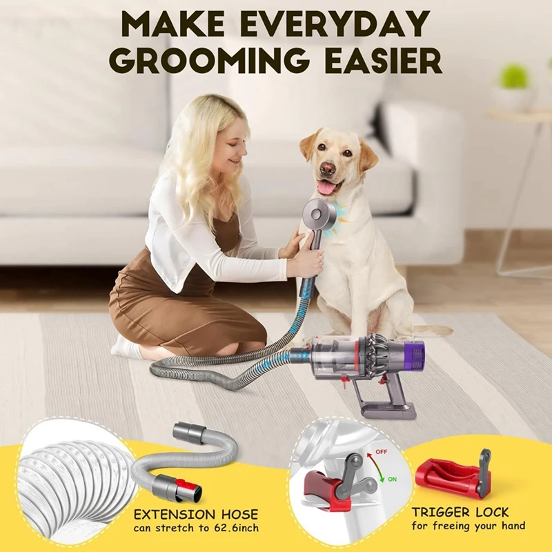 AB43-насадка для инструментов для жениха, щетка + щетка для пыли + гибкий удлинительный шланг для щетки для пылесоса Dyson V7 V8 V10 V11 V15