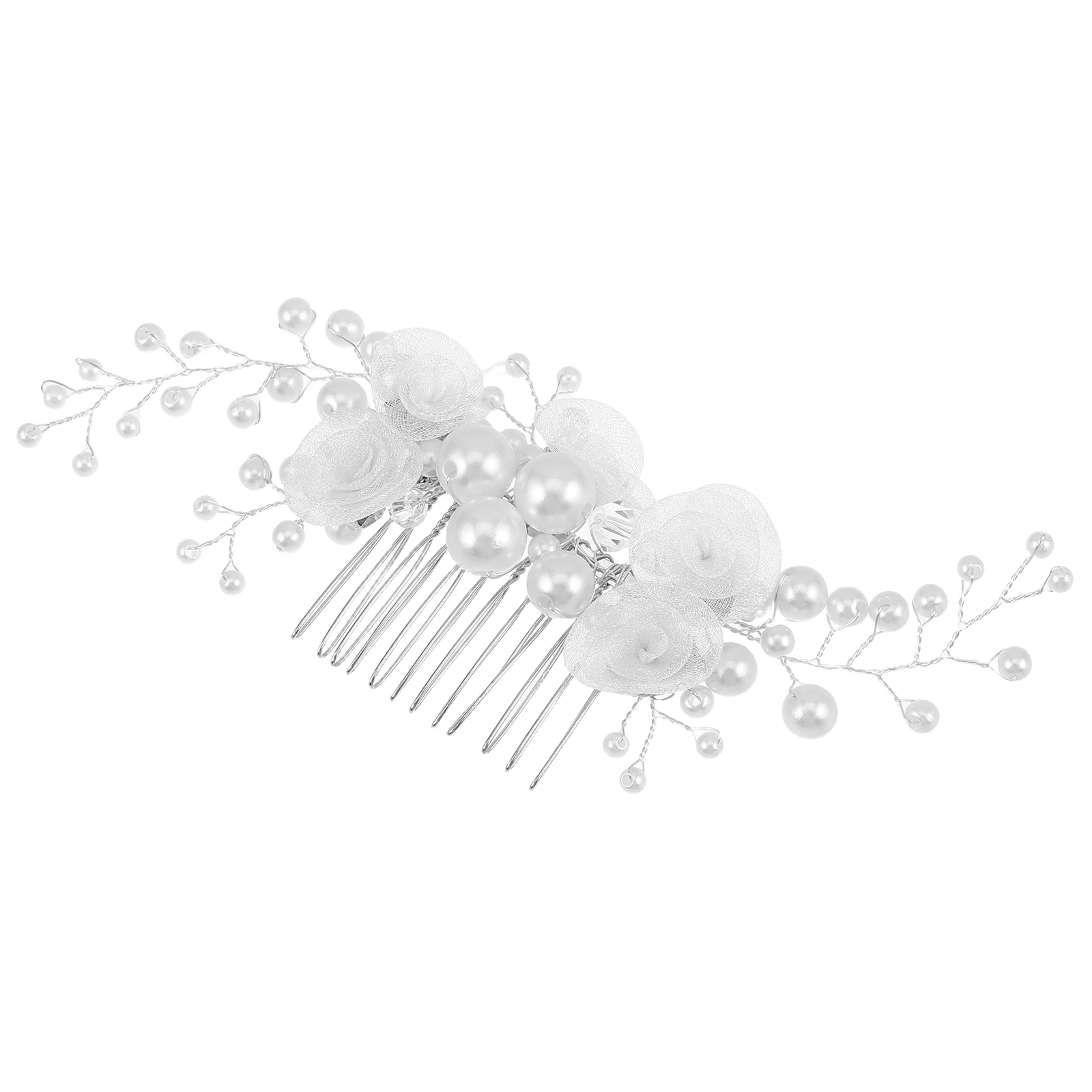 

Elegant Bridal Comb for Women Wedding Accessories Pearl Flower Design Lightweight Comfortable Floral Combs Bride for Wedding