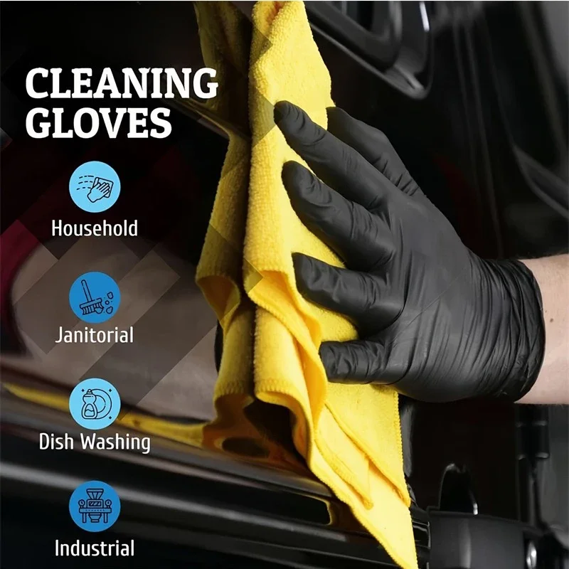 20-100PCS Latex Gloves Disposable Rubber Gloves Home Kitchen Cooking Tools Tattoo Washing Car Household Cleaning Work Gloves
