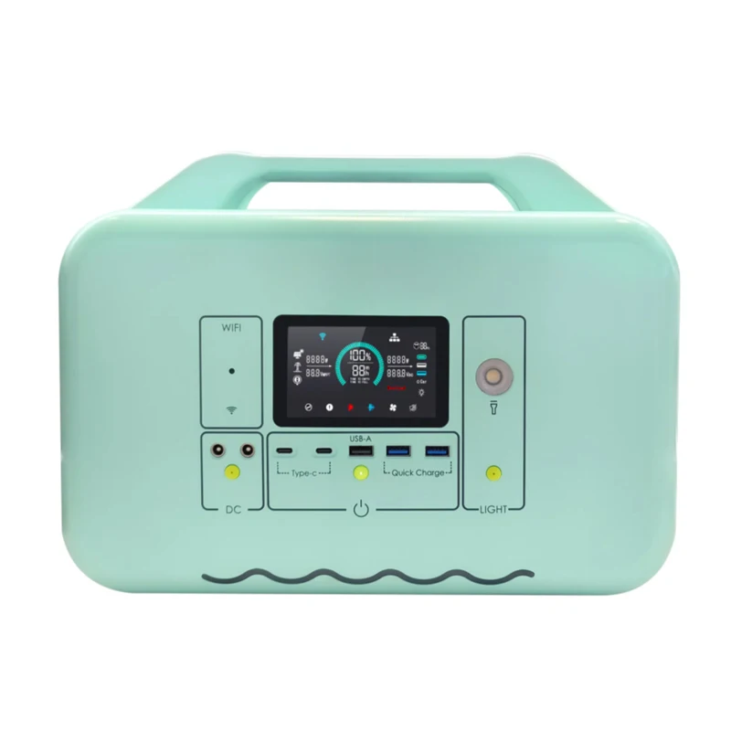 A-Level 1000W 1008Wh Pure Sine Wave LiFePO4 Solar Panel Generators Waterproof AC Outlet Multiple Types Energy Storage