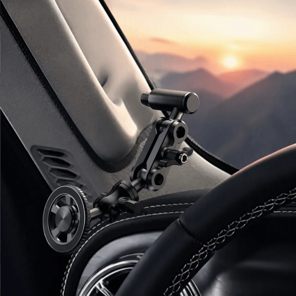 360 Degree Rotation Strong Magnetic Cellphone Stand Self-adhesive Removable Car Cell Phone Holder Anti-Shake Foldable