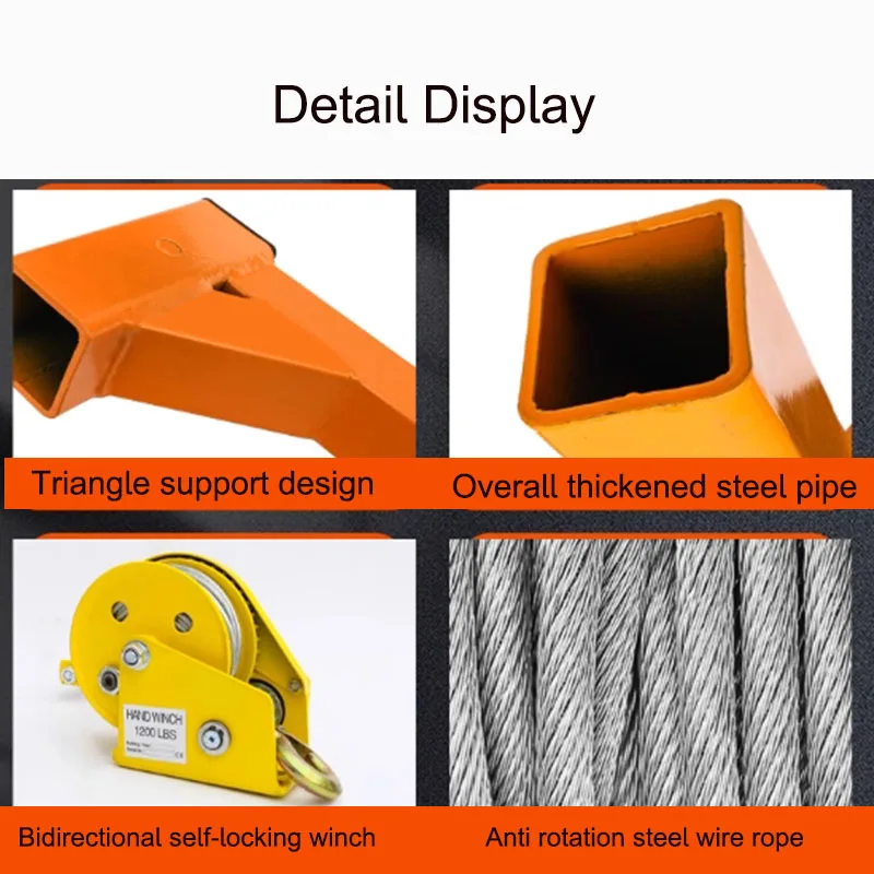 3p maintenance and disassembly tool external unit bracket hand cranked winch air conditioning installation crane