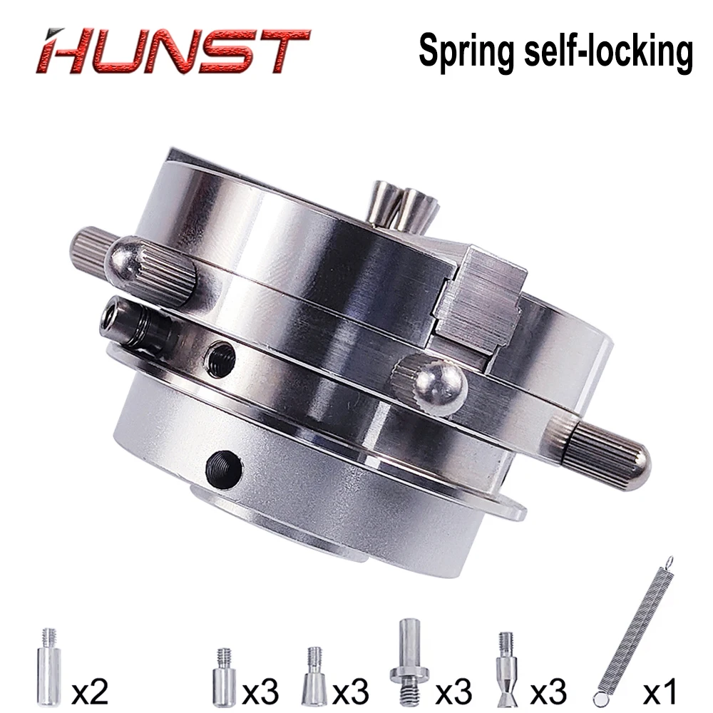 آلة التعليم بالليزر Hunst-CNC ، ظرف محور دوار ، مرفق قفل دوار أوتوماتيكي ، نقش الخاتم والأسورة ، نقش المجوهرات ، D69