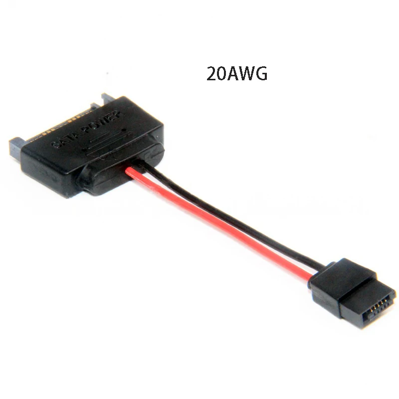 SATA Powe Cable SATA 15PIN Male to 6Pin Female Convert Adapter Cable Splitter Laptop Optical Drive Wire 20AWG Thick Cord