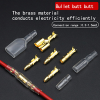 200PCS/120PCS 50 Set 3.5mm Male Female Motorcycle Bullet Connector Socket Classic TerminalS For Cable Wire of 1.0 mm to 2.5 mm