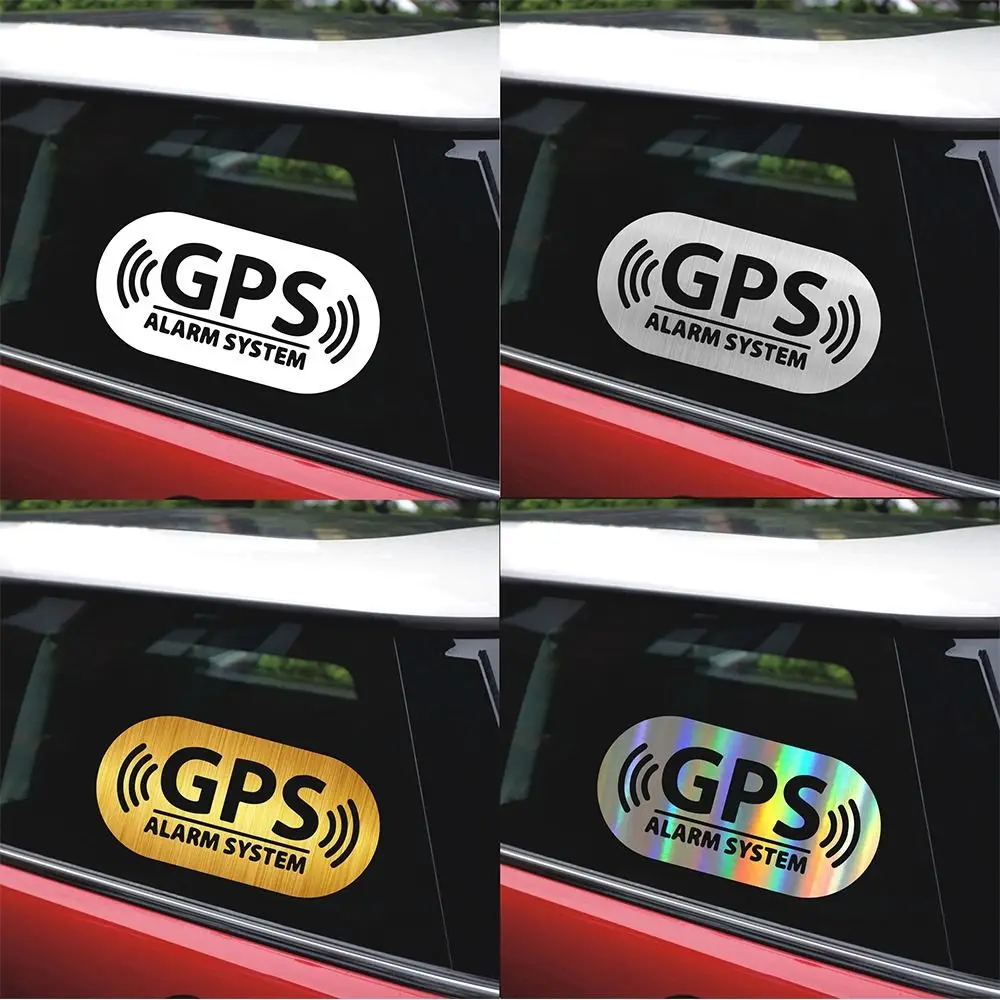 Vinyl GPS Tracking Alarm Sticker Tool Waterproof 16*8cm Reflective Warning Sticker Bicycle Car Alarm System Decal