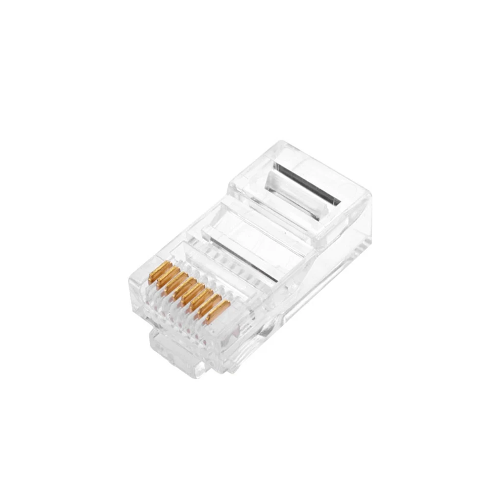 50PCS/Lot RJ45 Ethernet Cables Module Plug In  Network Connector for UTP Cat5e Network Cable Crystal Heads 8P8C