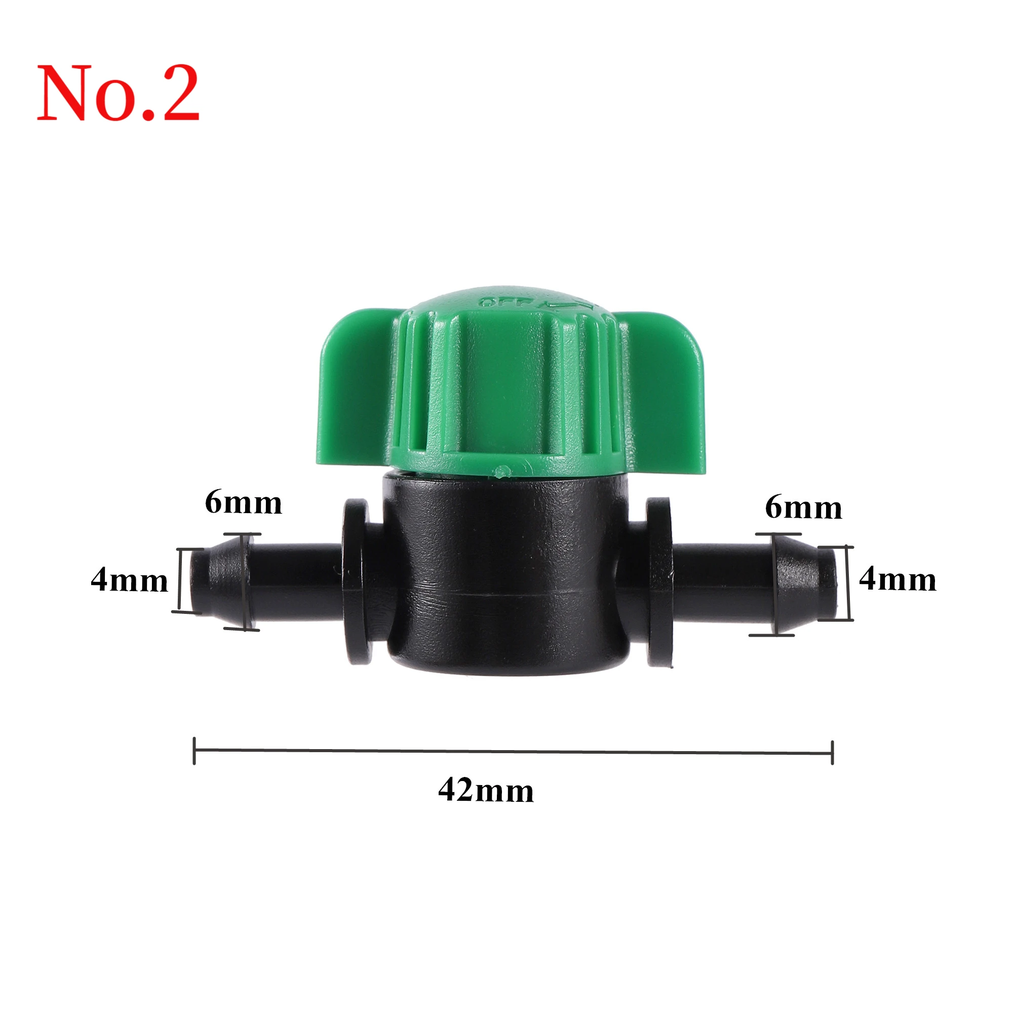 5 Pcs 4/7mm Miniature Valves Homebrew Garden Irrigation Switch Coupling Barbed Slotted Water Hose Valve Garden Water Connectors