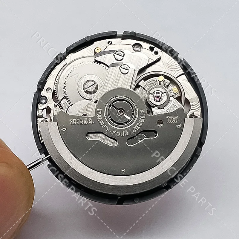 Genuine Japan NH35 Automatic Movement Blue 3H Modification Mechanical Watch Mechanism NH35A 24 Jewels