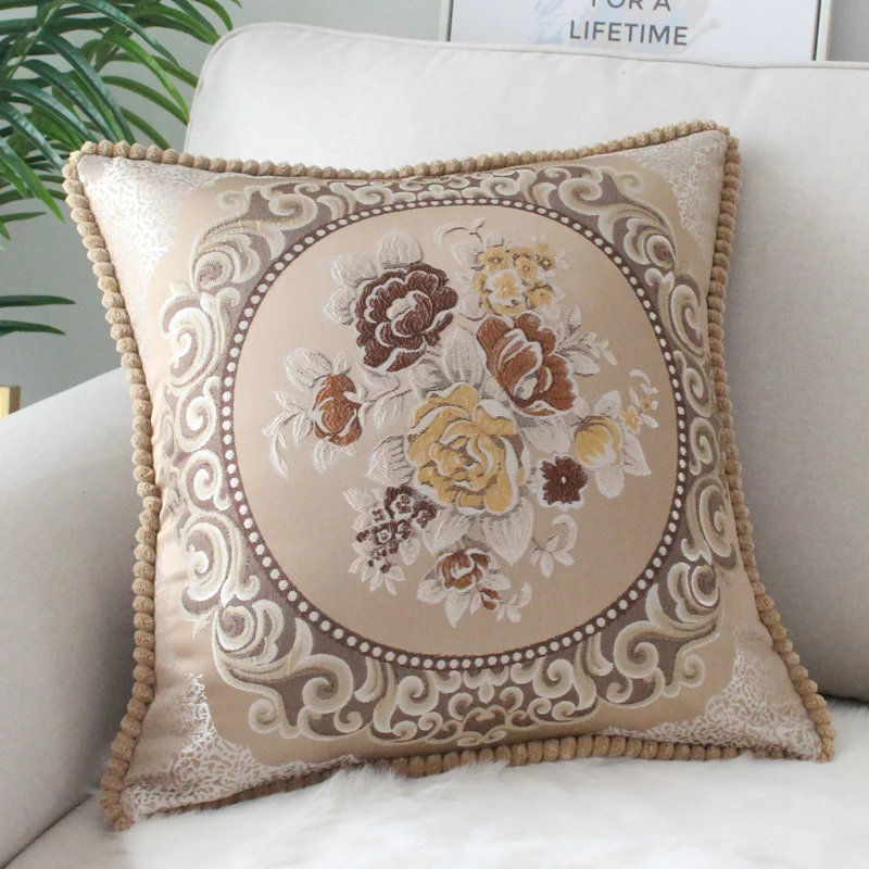 Luxury high-end European-style pillow Bedroom Backrest Cushion Home Decoration Pillowcase Sofa Pillow