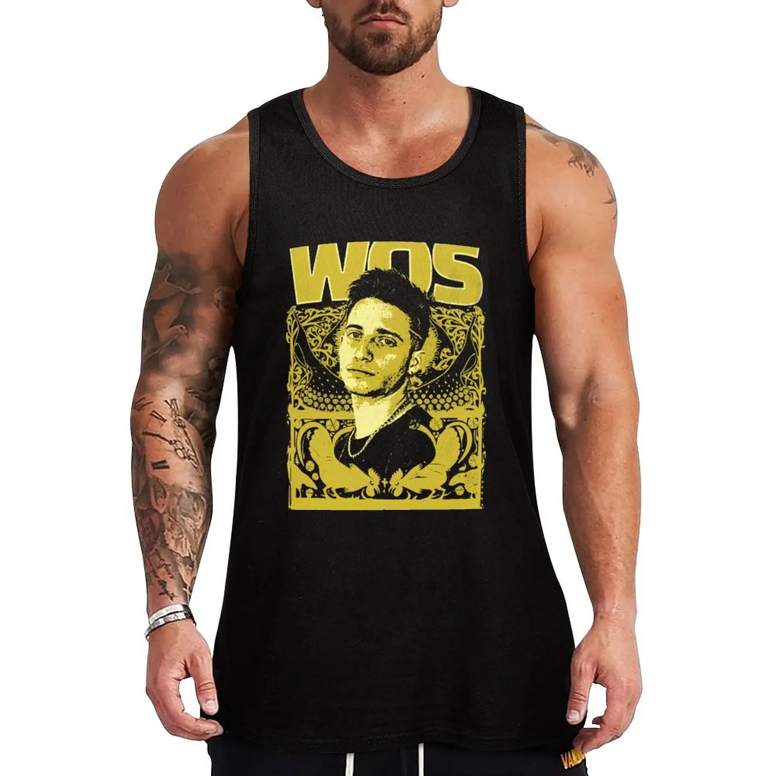 Camiseta sin mangas WOS para exteriores, camiseta informal holgada sin mangas para verano