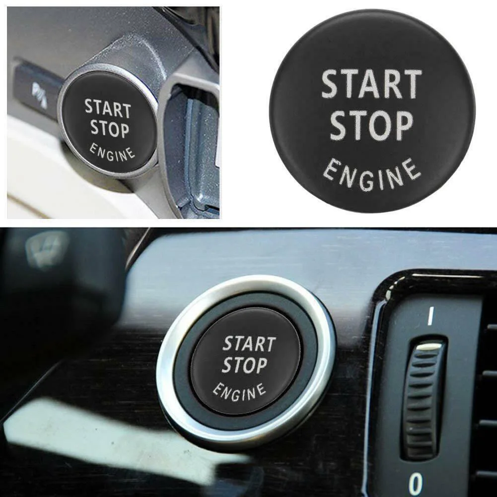 1X Black Start Stop Engine Button Switch Cover For BMW 1 3 5 Series E87,E90,E91,E92,E93,E60,X1,E84,X3,E83,X6,E71,Z4,E89