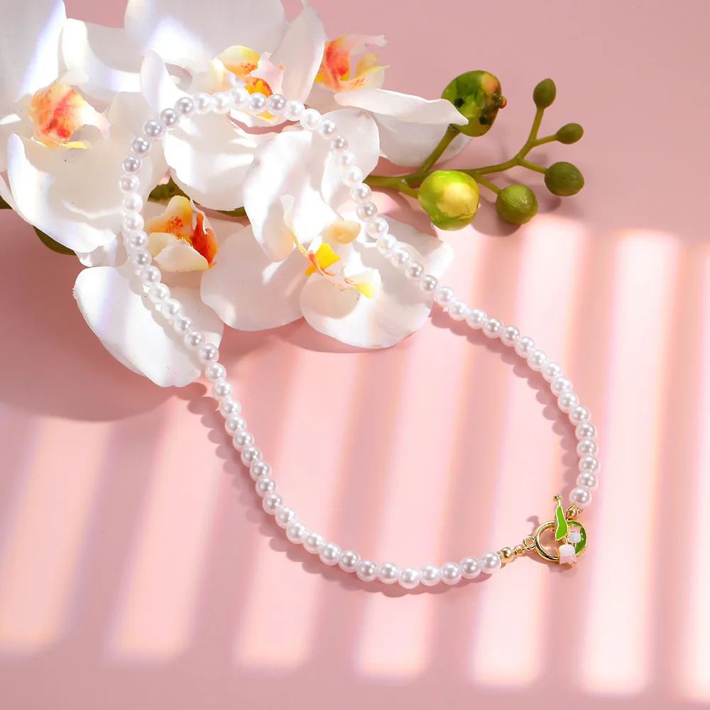 1Pcs Hot Selling Xiaoxiangfeng Super Fairy Flower Pearl Necklace Bracelet for Women, Fresh and Sweet Flower Neck Chain Bracelet