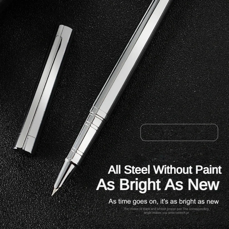 126 Platinum Fountain Pen All Steel Fine Nib Financial Office Student School Office Supplies Ink Pens Stationery PK 9019