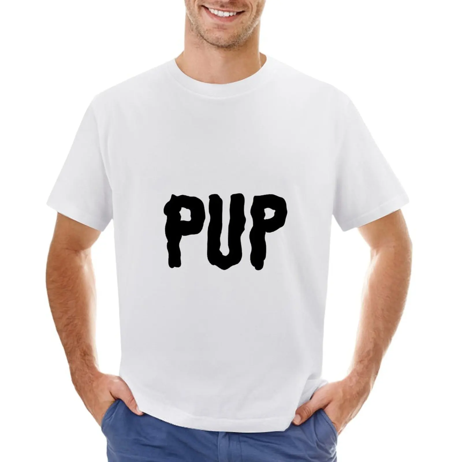 

PUP T-shirt boys whites funnys quick drying customizeds T-shirts for men cotton