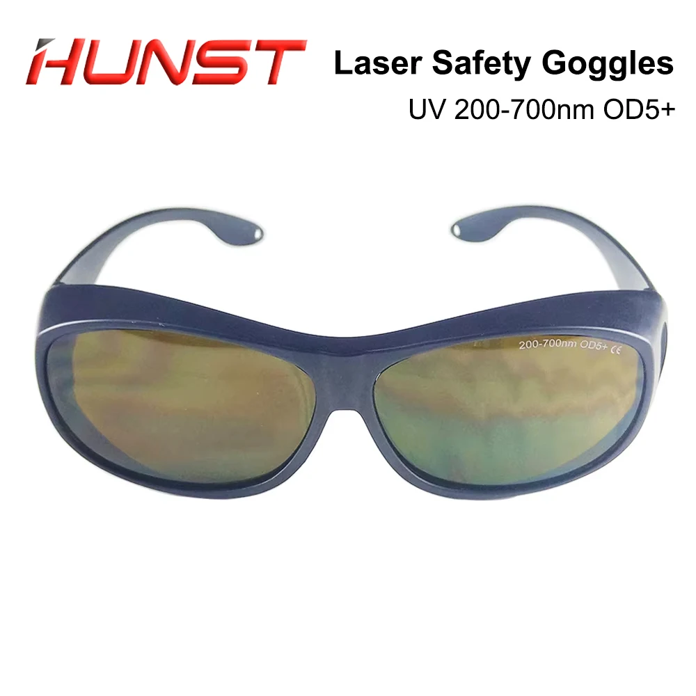 HUNST OD5+ Professional Laser Safety Goggles for 355nm 450nm 520nm 532nm 650nm UV,Green,Blue, Red Laser Eye Protective Goggles