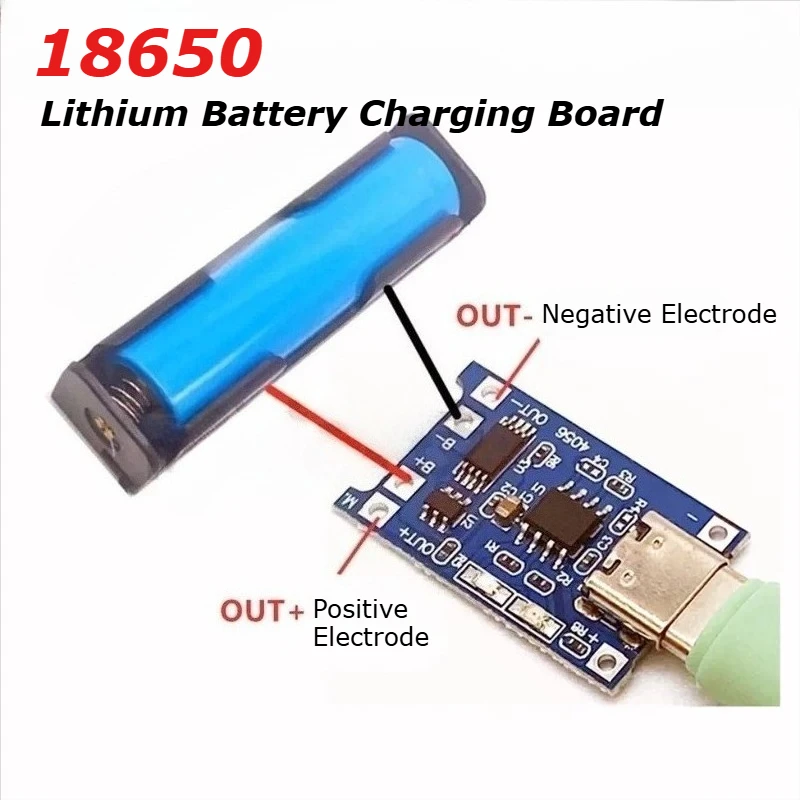 1p/3pc/5pcs/10pcs 1A 18650 Lithium Battery Protection Board Type-c/Micro Charging Module TP4056 With Protection Module Connector