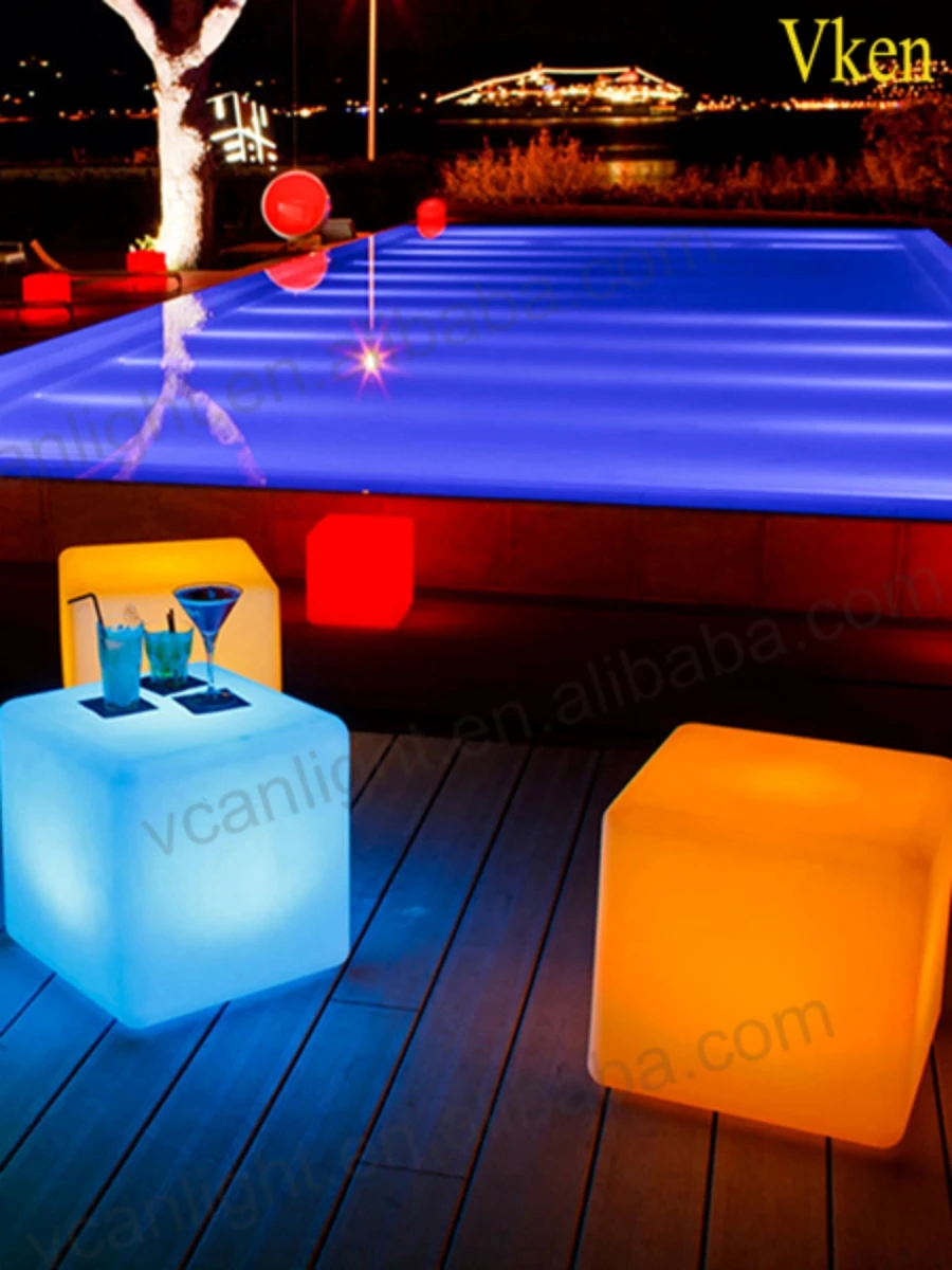 LED Light Cube Chair With Remote Control  VC-A400