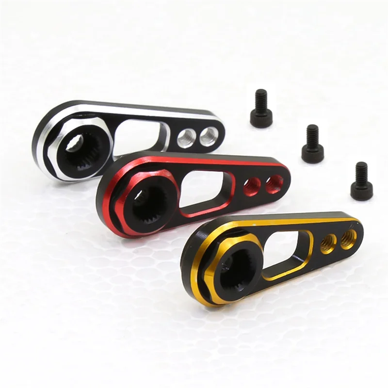 2Pcs Metal Double Hole 25T Servo Arm Servo Horn for 1/10 RC Car Boat Futaba Savox PowerHD Axial SCX10,3