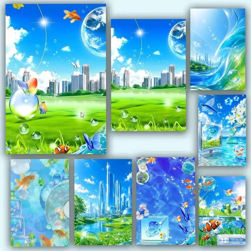 Diamond Painting Fish Frutiger Aero A-Aqua Nostalgia Diamond Mosaic Handmade Art Exquisite Creative Gift Home Decor