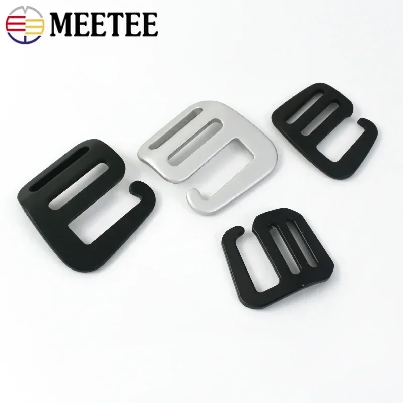 2-10Pcs Meetee Metal G Hook Buckles 20/25mm chiusura con fibbia a tripla regolazione scorrevole per borsa zaino fettuccia accessori Hardware