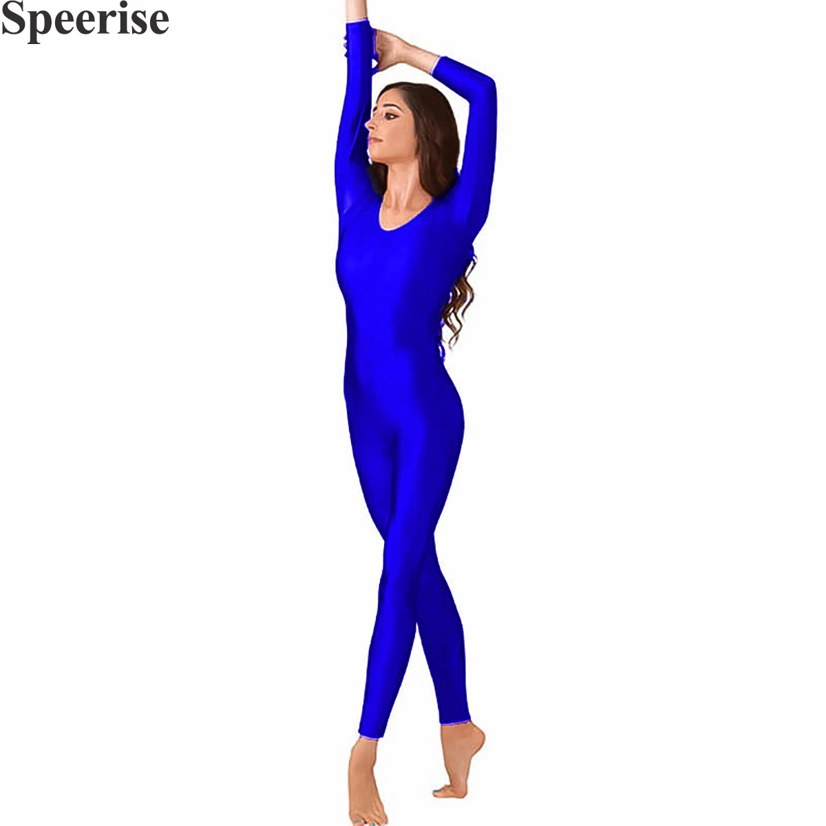 Female Dance Clothes Spandex Nylon Catsuit Ballet Leotard Adult Unitard Bodysuit Thin Section Sexy Soft Long Sleeve Dance Suit