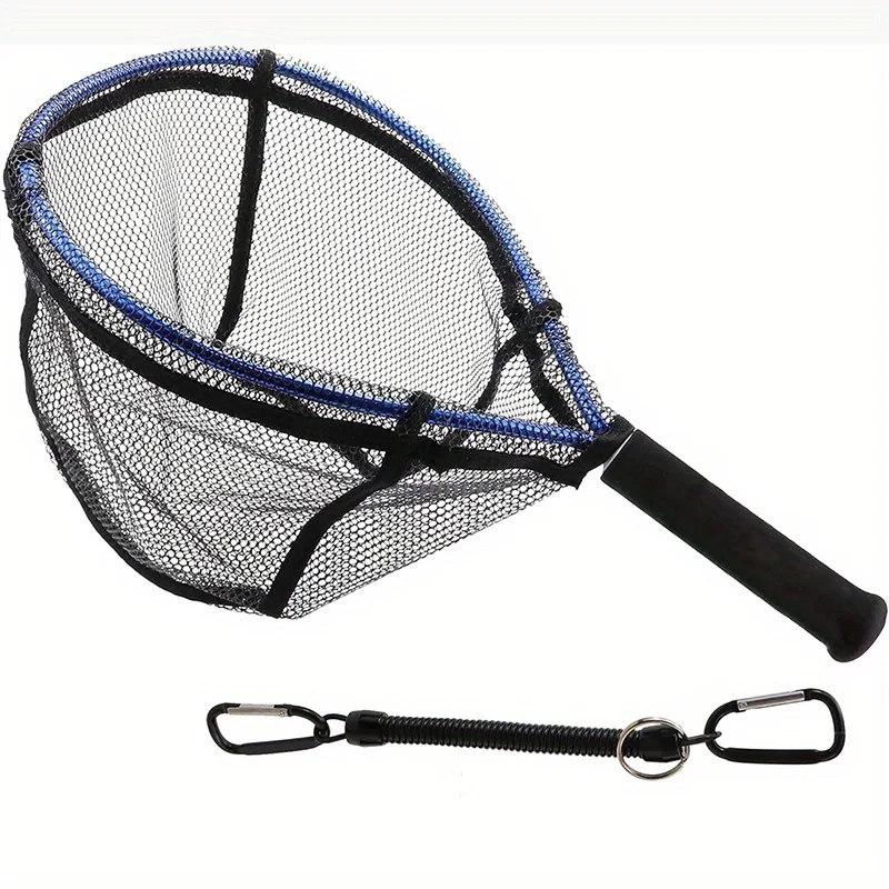 

Ackibbik 1pc Fly Fishing Net Trout Net Kayak Fishing Net Freshwater Trout Fishing Landing Net Rubber Mesh for Catch and Release