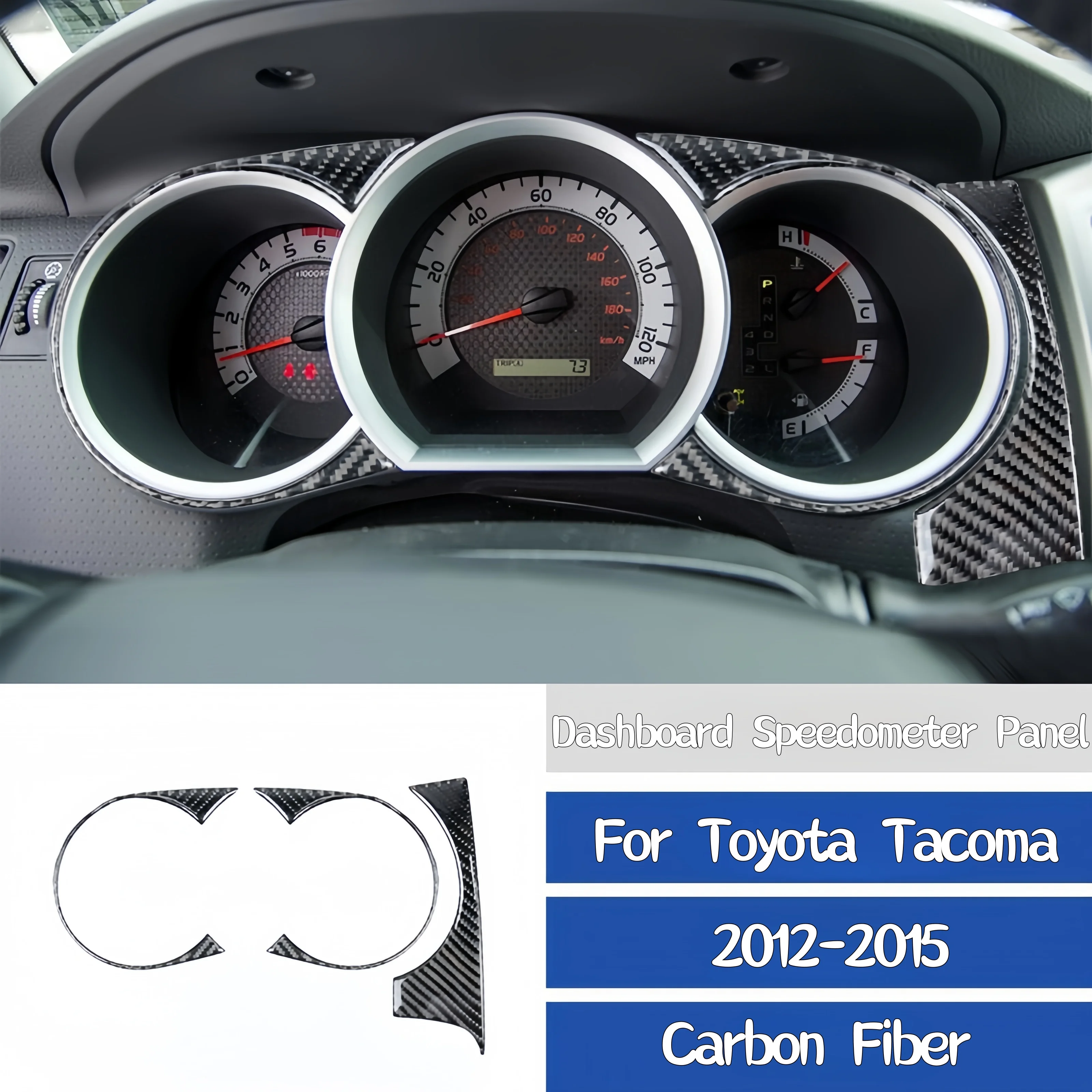 

Для Toyota Tacoma 2012-2015 углеродное волокно приборная панель автомобиля спидометр рамка отделка крышка декоративная наклейка аксессуары для интерьера
