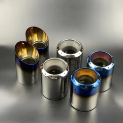 2xNEW STAINLESS STEEL EXHAUST TAIL REAR MUFFLER TIP PIPE COVER For Mazda 3 Axela Mazda 6 Atenza CX-5 CX5 CX-4 CX-30 CX-8 CX-9